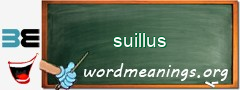 WordMeaning blackboard for suillus